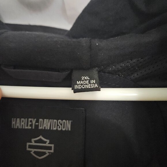 Harley-Davidson Women's Deflector Hooded Riding Fleece Jacket, Black 98112-23VW - Picture 5 of 8